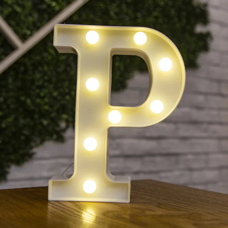 Alphabet Letter & Number LED Marquee Lights - Warm White Light-Up Decor