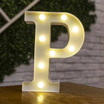 Alphabet Letter & Number LED Marquee Lights - Warm White Light-Up Decor