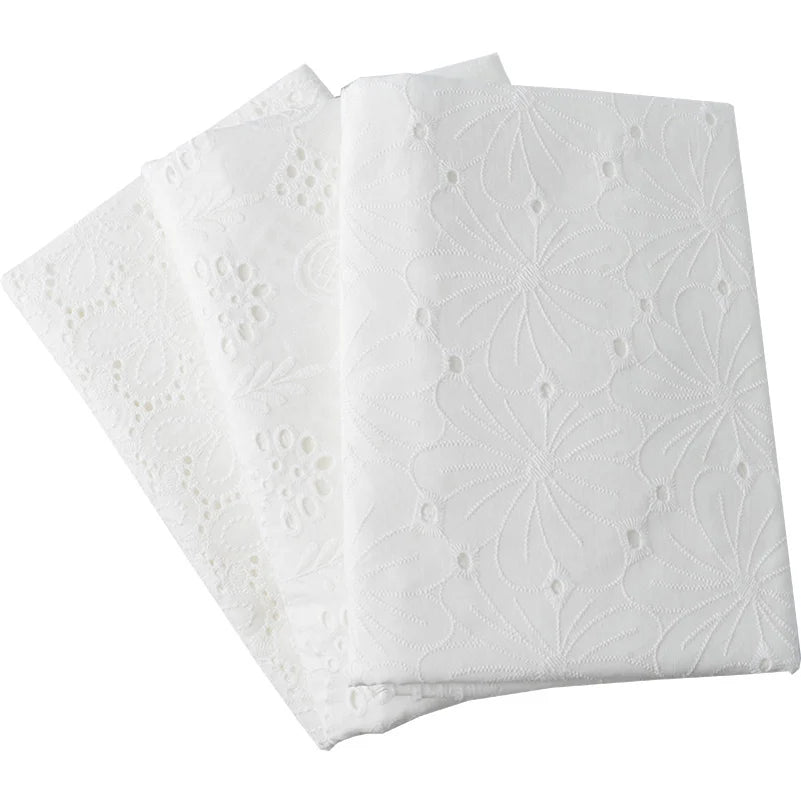 Embroidered Lace Fabric Water Soluble 100% Cotton Sewing Clothes