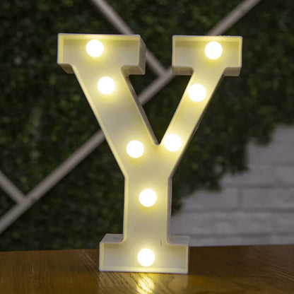 Alphabet Letter & Number LED Marquee Lights - Warm White Light-Up Decor