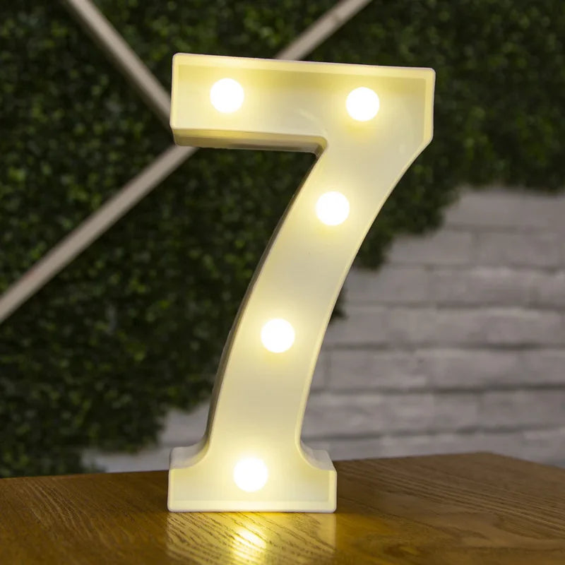 Alphabet Letter & Number LED Marquee Lights - Warm White Light-Up Decor
