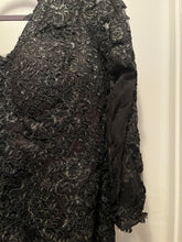 Black Long Lace Floral Print Dress