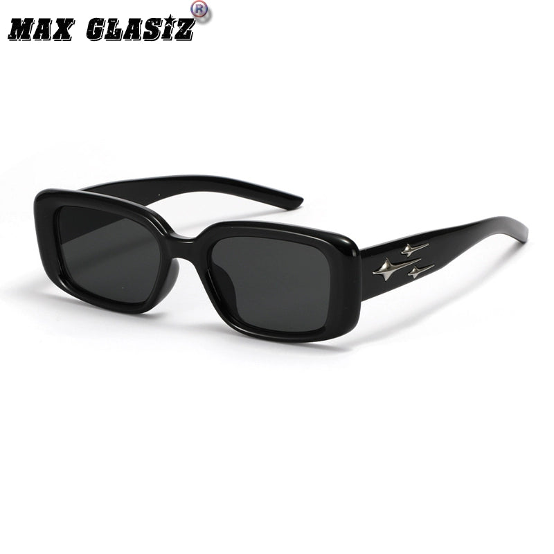 Retro Pentagram Narrow Frame Sunglasses