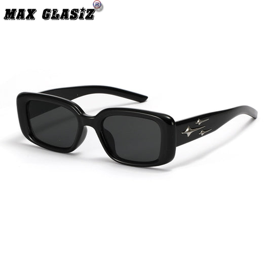 Retro Pentagram Narrow Frame Sunglasses