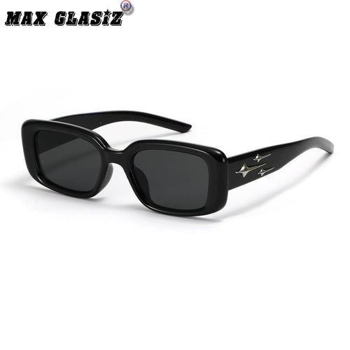 Retro Pentagram Narrow Frame Sunglasses