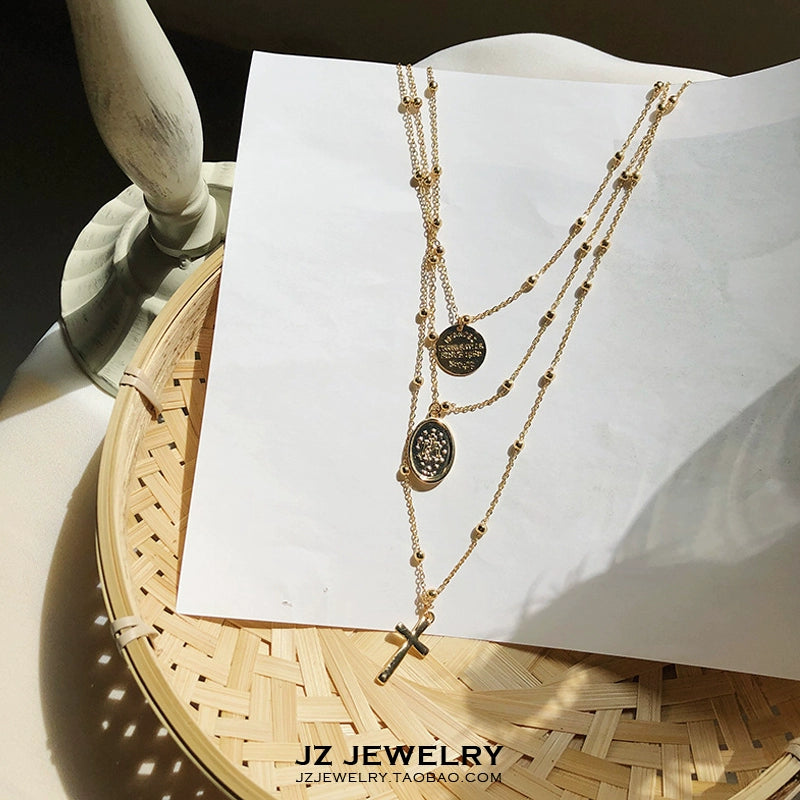 Retro Multi-Layer Cross Coin Chain