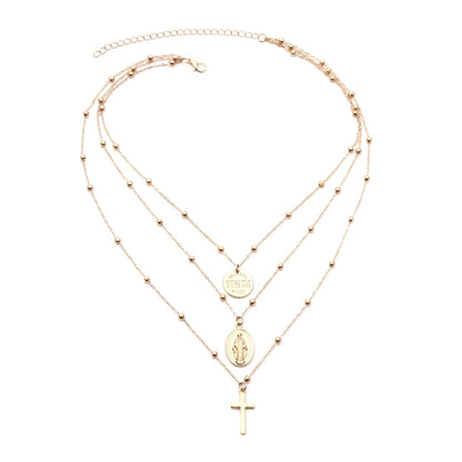 Retro Multi-Layer Cross Coin Chain