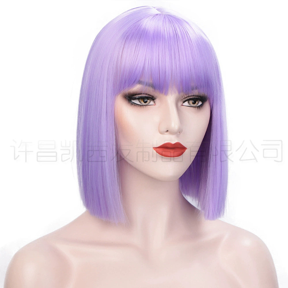 Colorful Short Straight Hair Wig