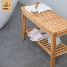 Bamboo Wood Bath Non-Slip Thickened Toilet Shoe Changing Stool