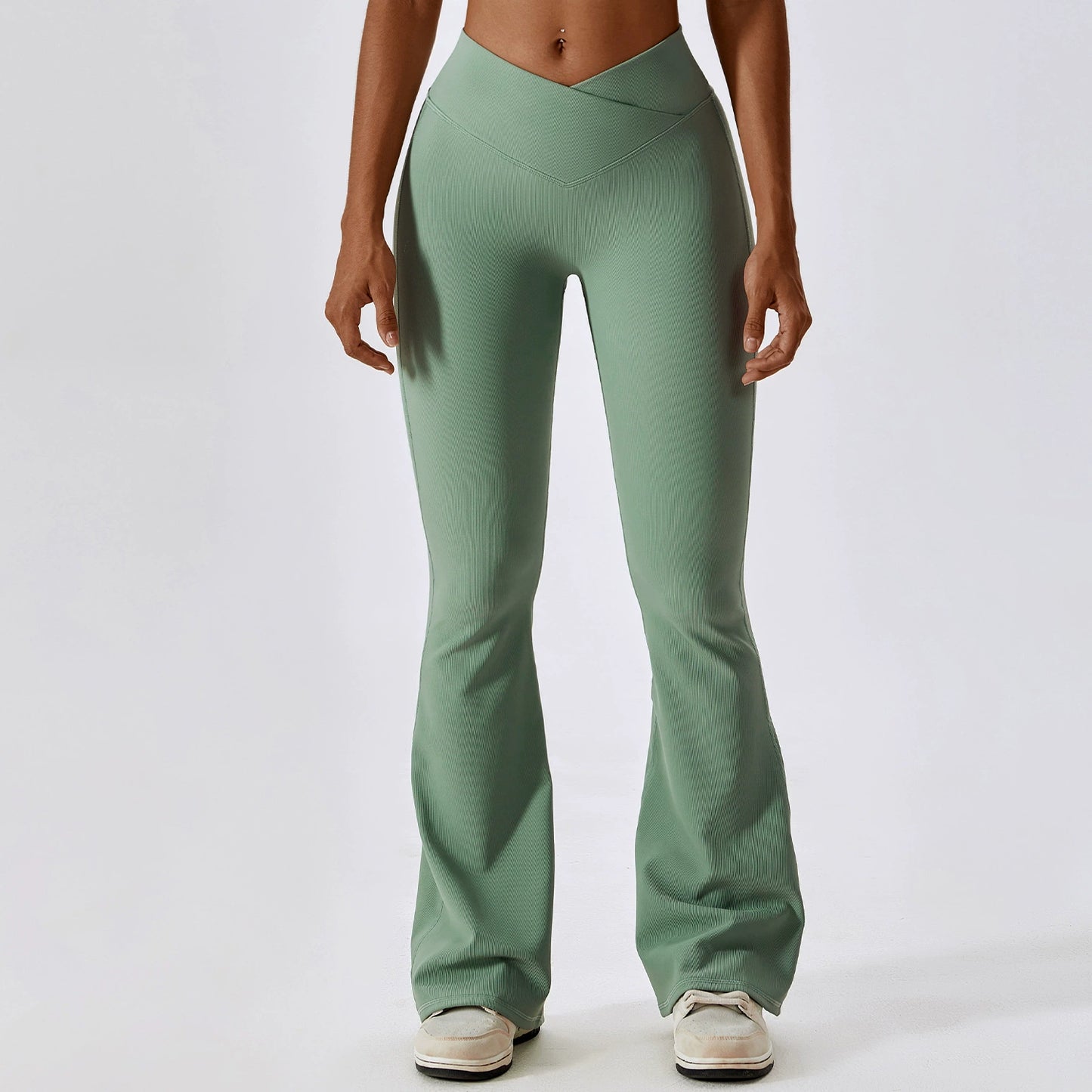 High Waist Bell-Bottom Quick-Drying Athletic Pants