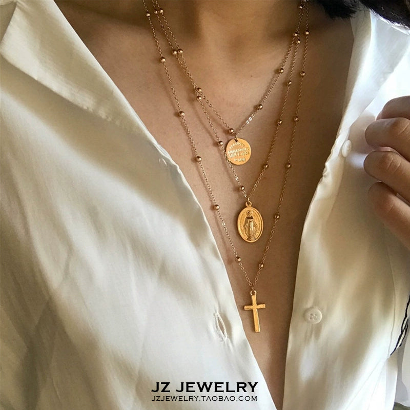 Retro Multi-Layer Cross Coin Chain