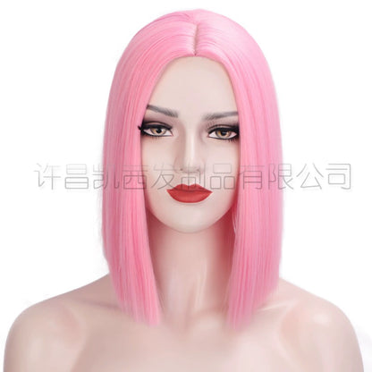 Colorful Short Straight Hair Wig
