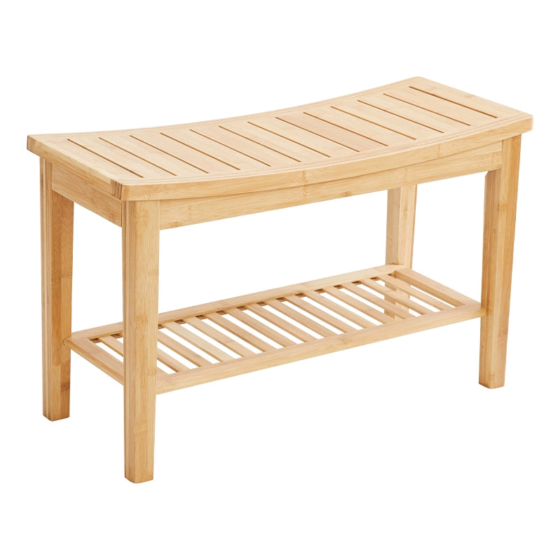 Bamboo Wood Bath Non-Slip Thickened Toilet Shoe Changing Stool