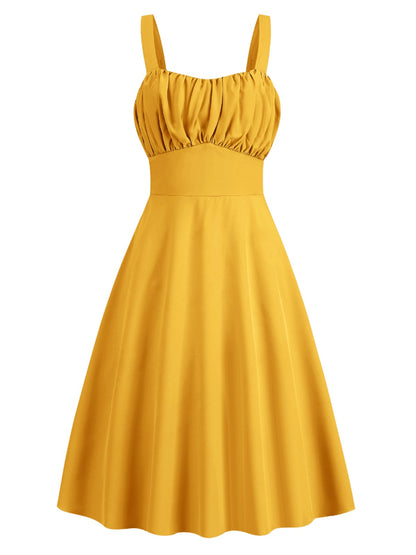 Retro Sense of Age Slim Fit Mid Length Dress