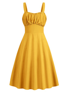 Retro Sense of Age Slim Fit Mid Length Dress