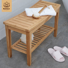 Bamboo Wood Bath Non-Slip Thickened Toilet Shoe Changing Stool