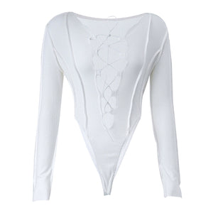 Stylish Ingenuity Hollow out Strap Blouse