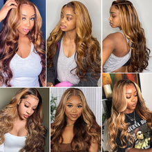 Highlight Lace Frontal Wig Human Hair Body Wave Pre Plucked