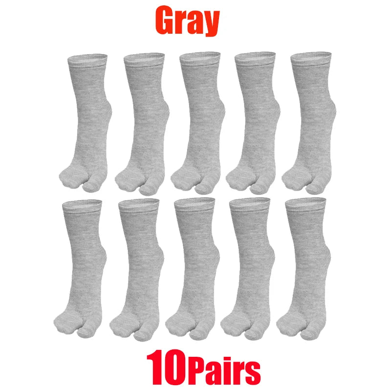 Unisex Japanese Style Cotton Tabi Two-Finger Socks