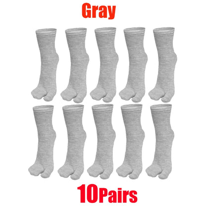 Unisex Japanese Style Cotton Tabi Two-Finger Socks