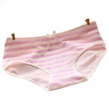 Cute Striped Bowknot Cotton Briefs