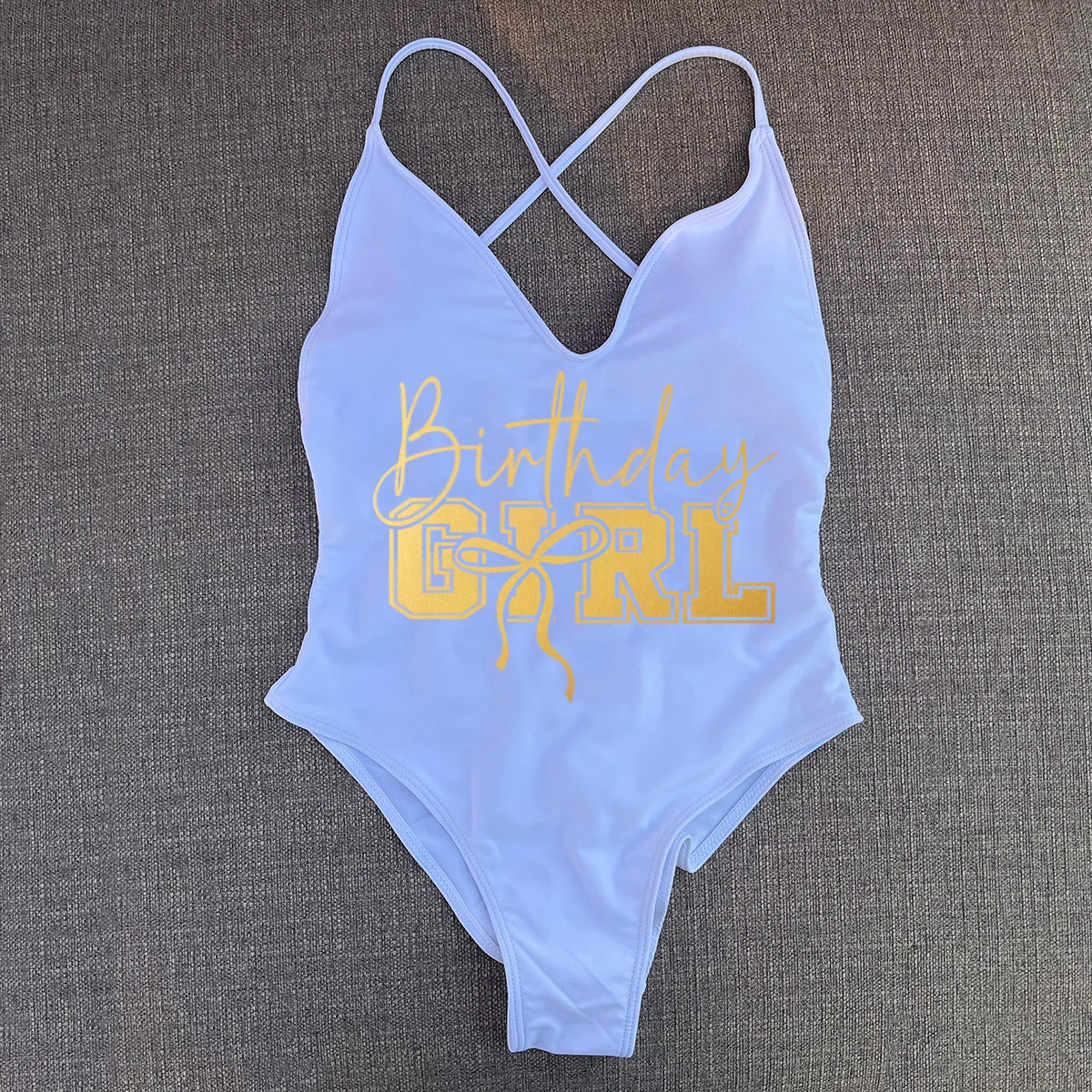 Padded One Piece Swimsuit Birthday Bathing Suit