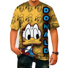 Funny Duck Cartoon Printed Cotton T-shirt