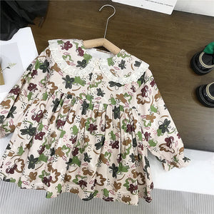 Infant Baby Girls Floral Dress and Soft Cardigan Set