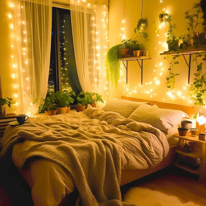 LED String Lights Clear Wire Warm White Christmas Lights