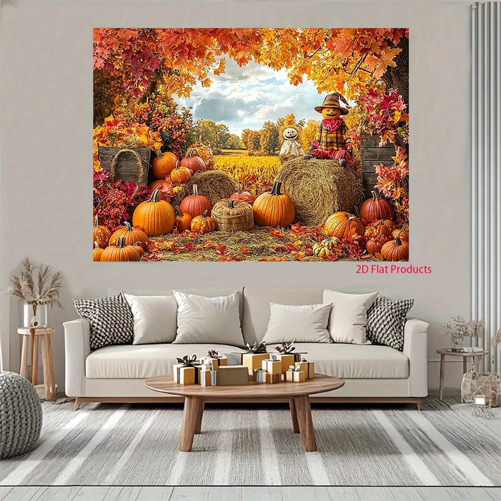 Rustic Autumn Farmhouse Wall Tapestry