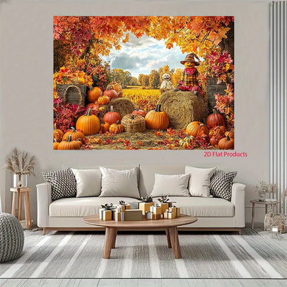 Rustic Autumn Farmhouse Wall Tapestry