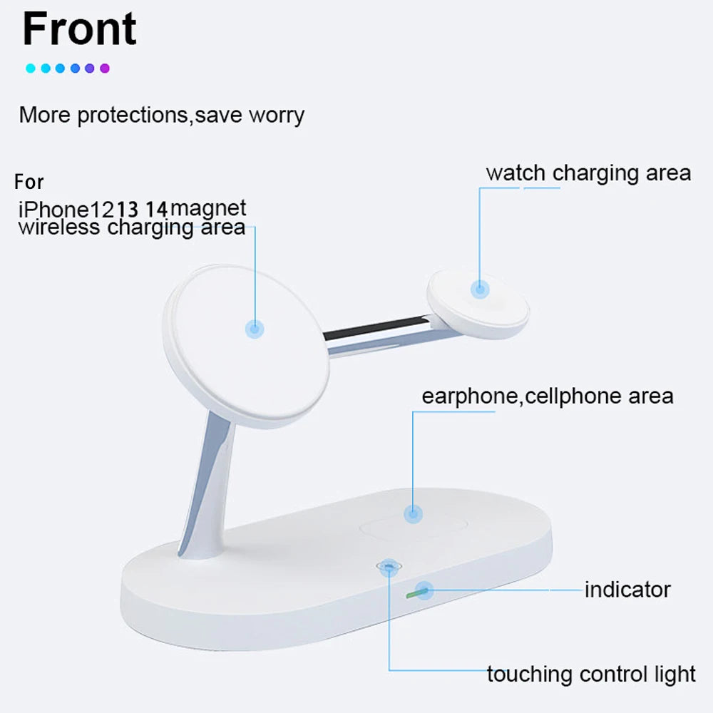 3 in 1 Wireless Charger Stand For iPhone & Apple Watch & Airpods