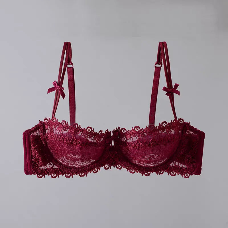 Lace Ultra-Thin Semi-Transparent Half Cup Bra
