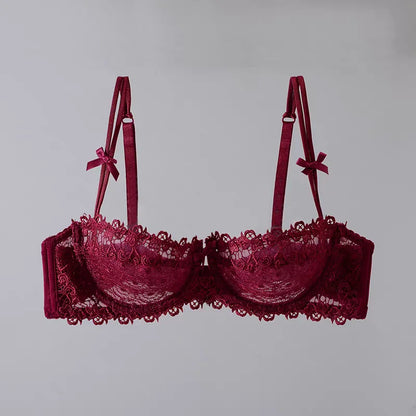 Lace Ultra-Thin Semi-Transparent Half Cup Bra