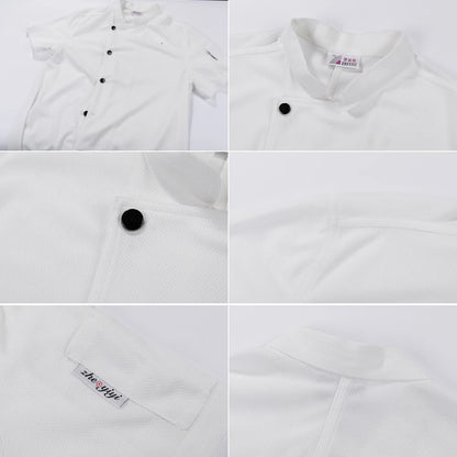 All Mesh Short Sleeve Waiter Shirts