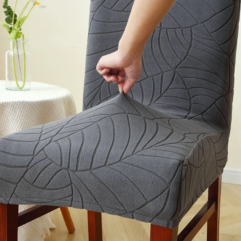 Universal Waterproof Stretch Jacquard Dining Chair Covers – Elastic Spandex Slipcover Seat Protector