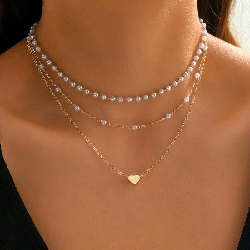 Gold Color Designer Multilayer Chain