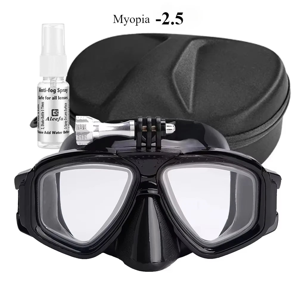 Tempered Lends Diving Mask with GoPro Mount