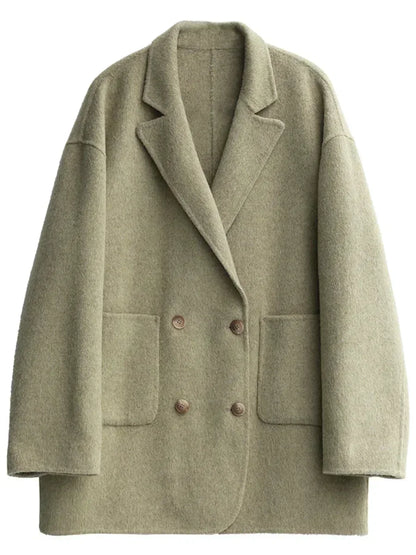 CHIC VEN Solid Loose Casual Jacket