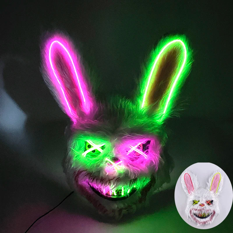 Novelty LED Bloody Furry Bunny Rabbit Bear Mask