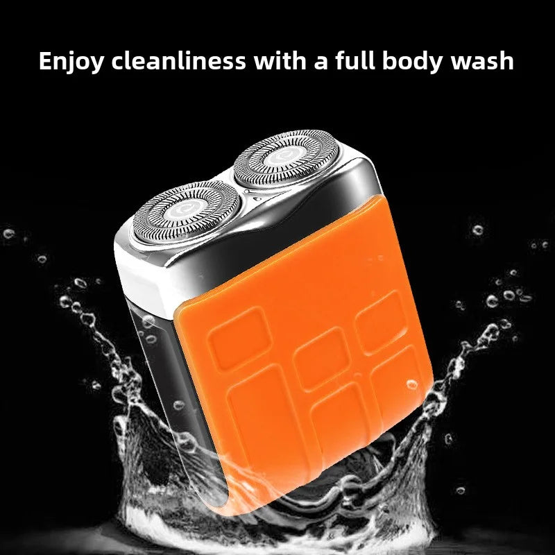 Portable Mini Electric Shaver – Rechargeable Cordless Dual-Blade Razor with Digital Display