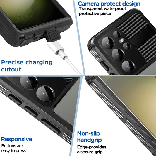 IP68 Waterproof Heavy-Duty Case for Samsung Galaxy S23 Series – MagSafe Compatible Full-Body Cover