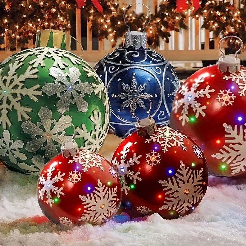 60cm Giant Outdoor Inflatable Christmas Ball Ornament
