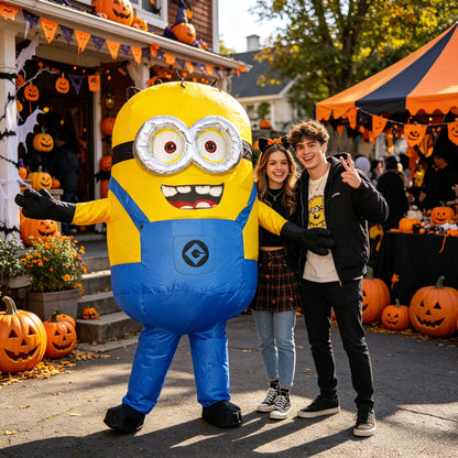 Cartoon Inflatable Overalls Robot Costume – Adult Inflatable Mascot Outfit for Halloween & Parties