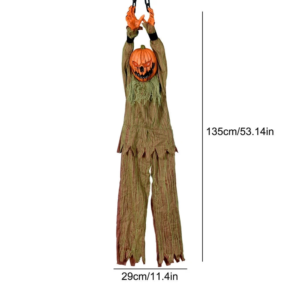 Animated Hanging Halloween Clown with Glowing Eyes & Sound Effects