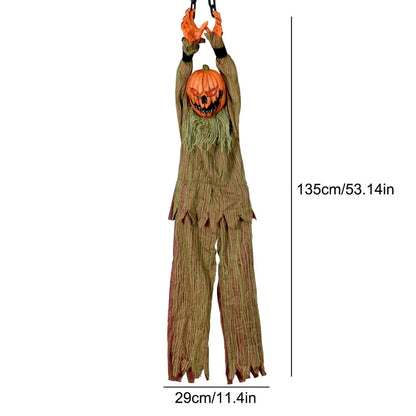 Animated Hanging Halloween Clown with Glowing Eyes & Sound Effects
