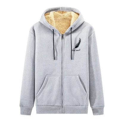 Men's Thermal Sherpa-Lined Zip-Up Fleece Hoodie