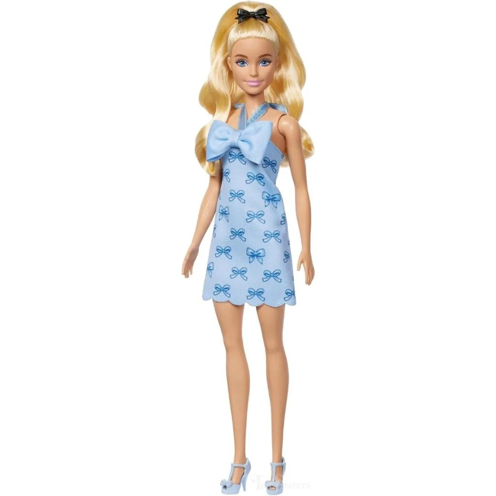 Fashionistas Blue Bow Halter Dress Blonde Doll