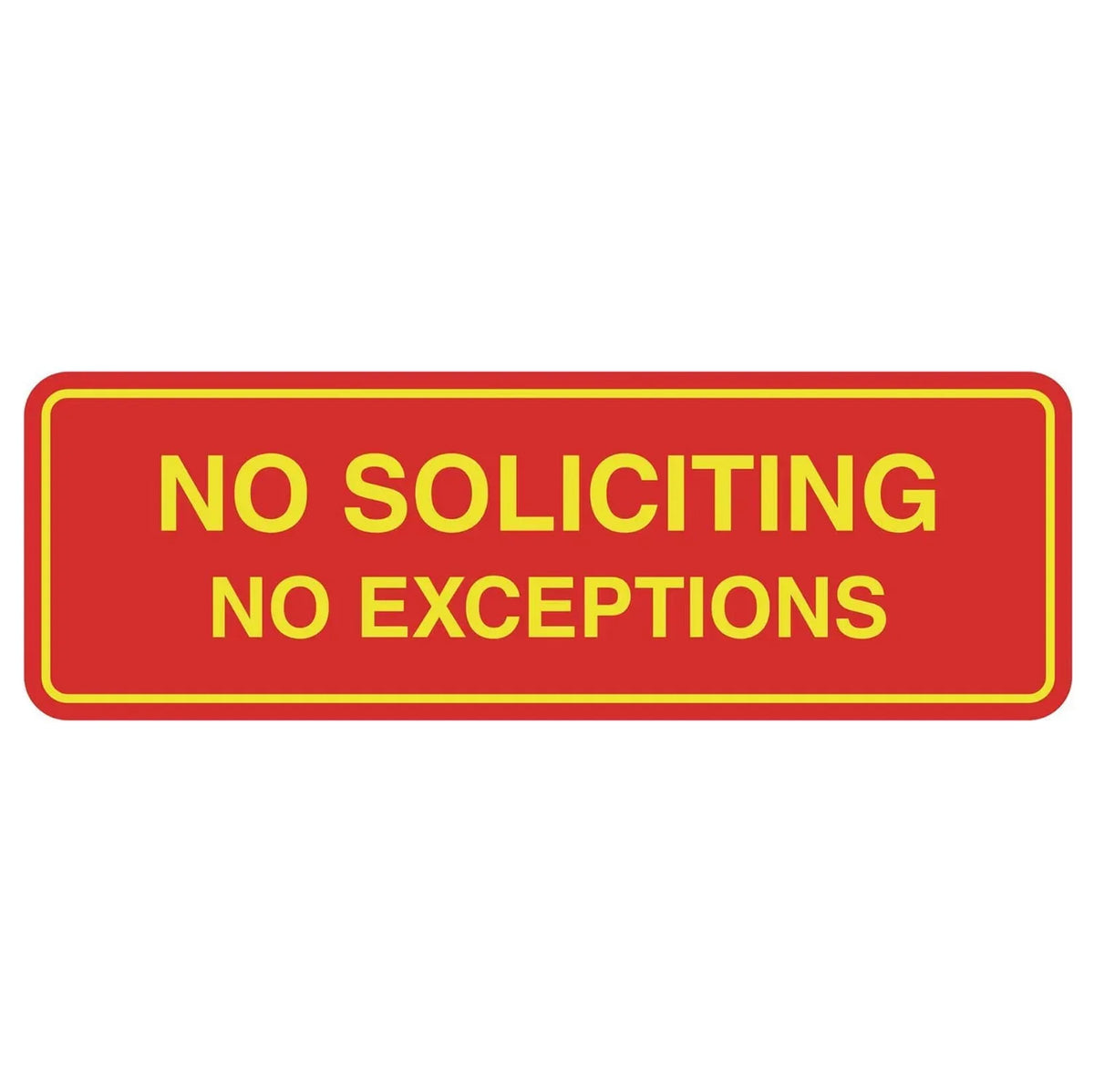 No Soliciting Vintage Metal Aluminum Sign