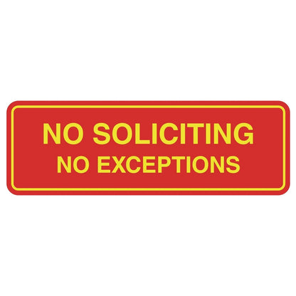 No Soliciting Vintage Metal Aluminum Sign